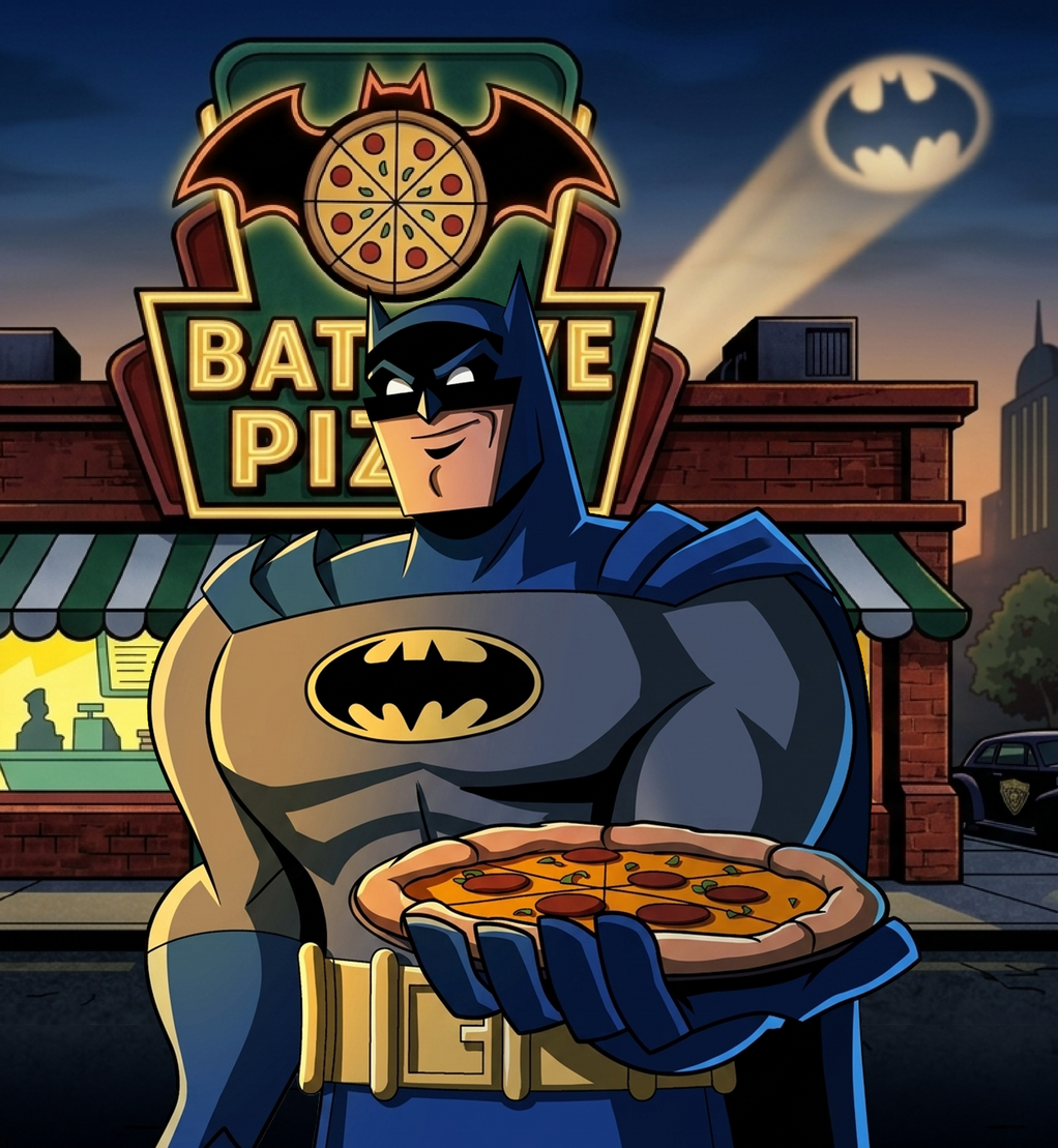 Batman Pizza Illustration - Comp - Part 3 of 3 Batman Pizza Illustration - Comp - Part 3 of 3