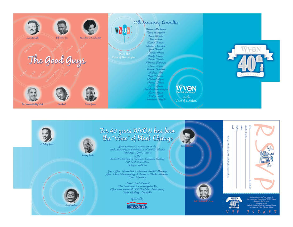 WVON Radio Invitation 6-Spot Layout