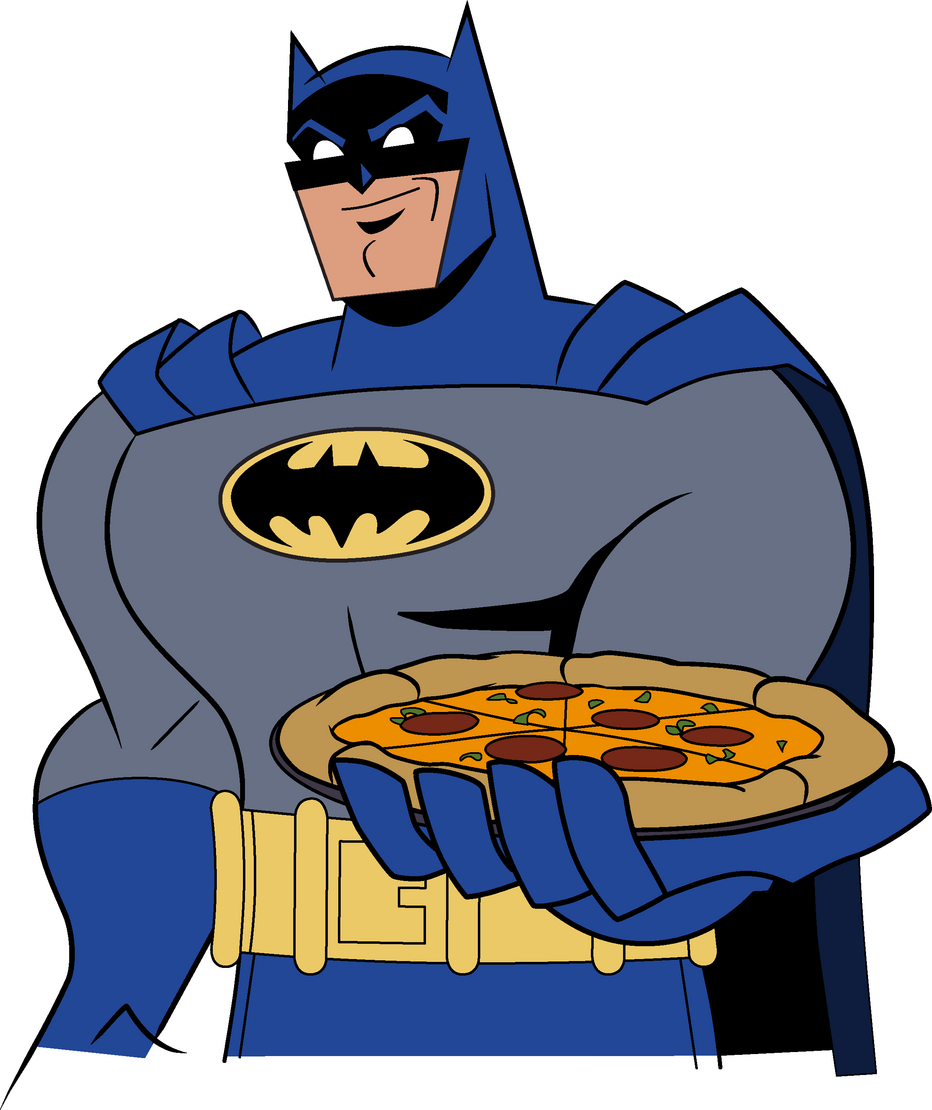 Batman Pizza Illustration - Batman - Part 1 of 3 Batman Pizza Illustration - Batman - Part 1 of 3