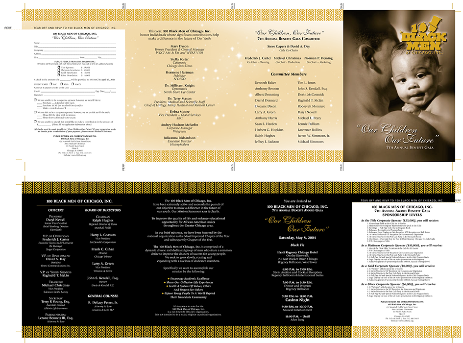 100 Black Men of Chicago Invitation Layout 100 Black Men of Chicago Invitation Layout