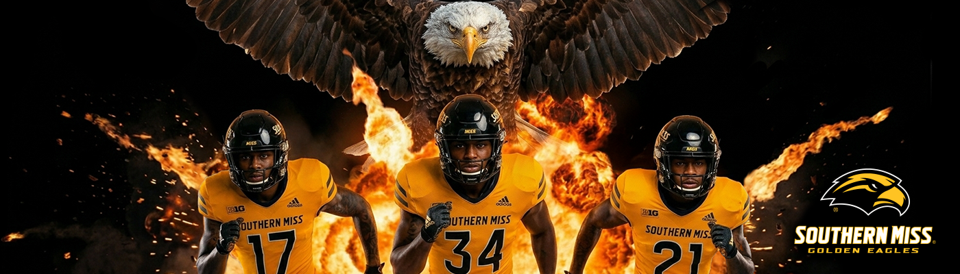 University of Southern Mississippi Mockup AI Outdoor Billboard