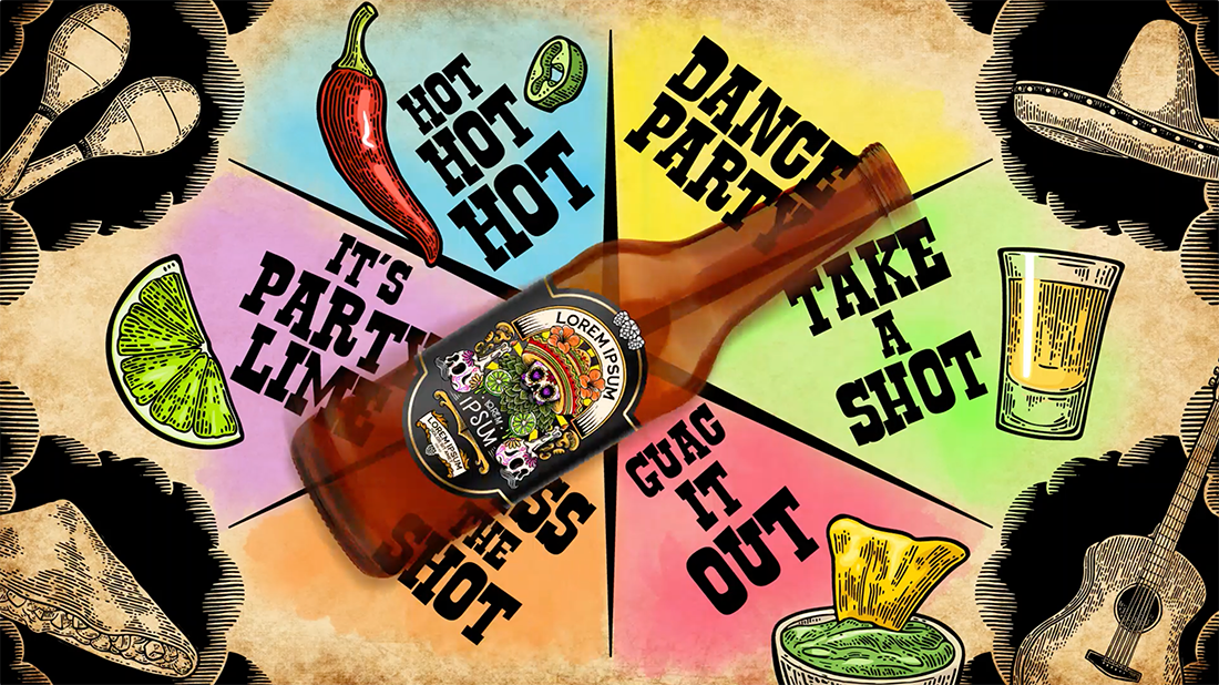 Spin The Bottle Motion Design Game Concept