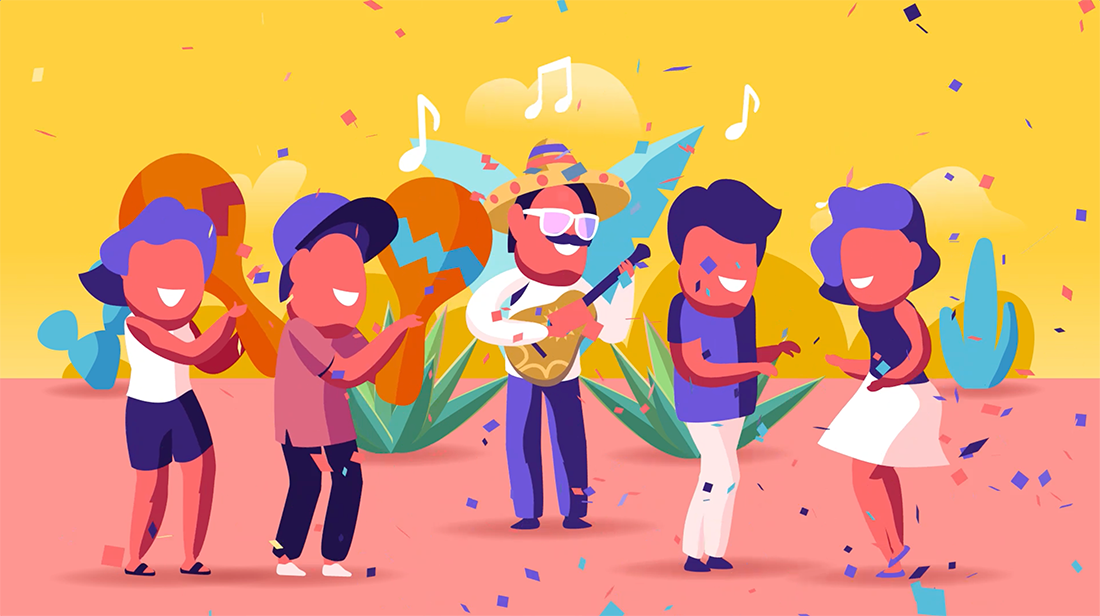 Fiesta Time Motion Design Animation