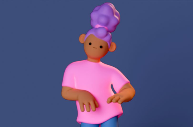 3D Doodle Girl Rumba Dance