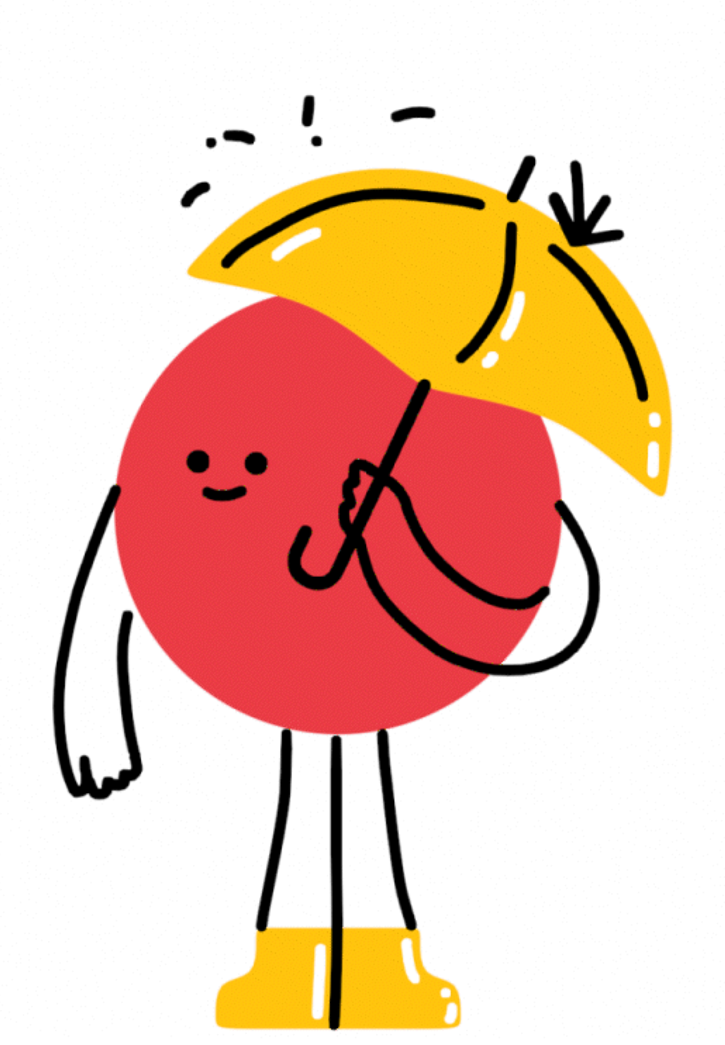 Raindrops Guy 3D Blender Animation